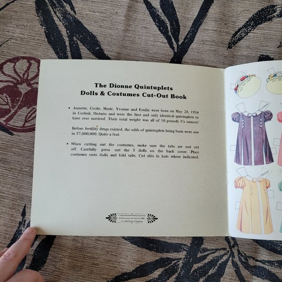 The Dionne Quintuplets Paper Dolls Book Unused - Picture 5 of 14